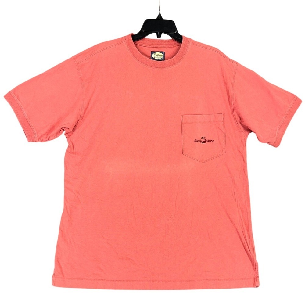 Tommy‎ Bahama CrewNeck Shirt Mens L Vintage Y2K Worn Beach Travel Vacation